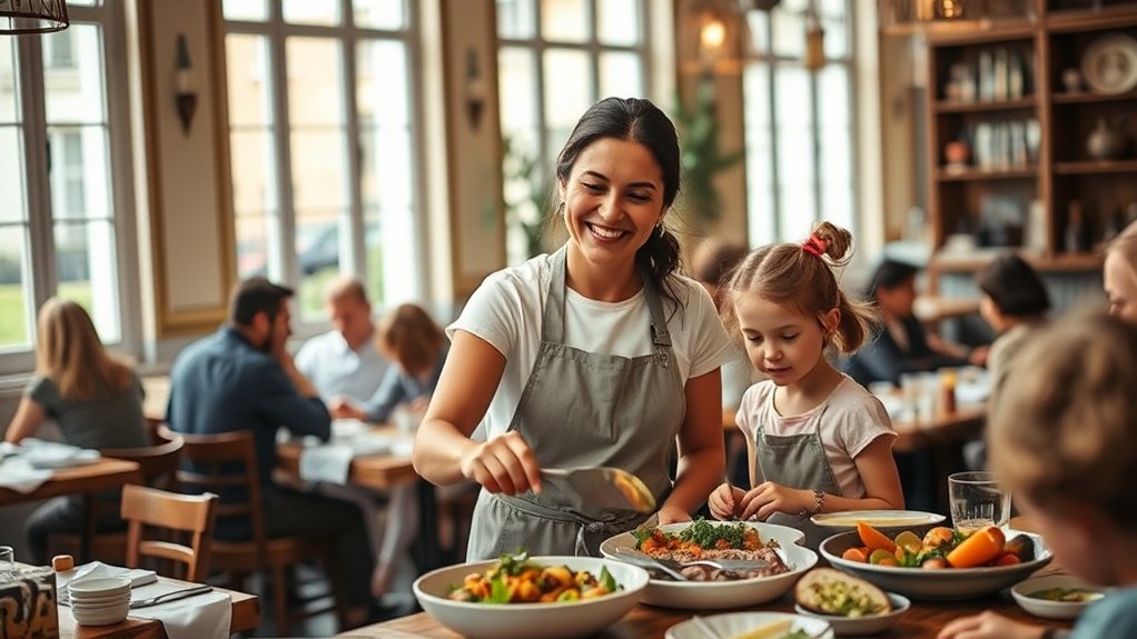 expériences de restauration adaptées aux familles