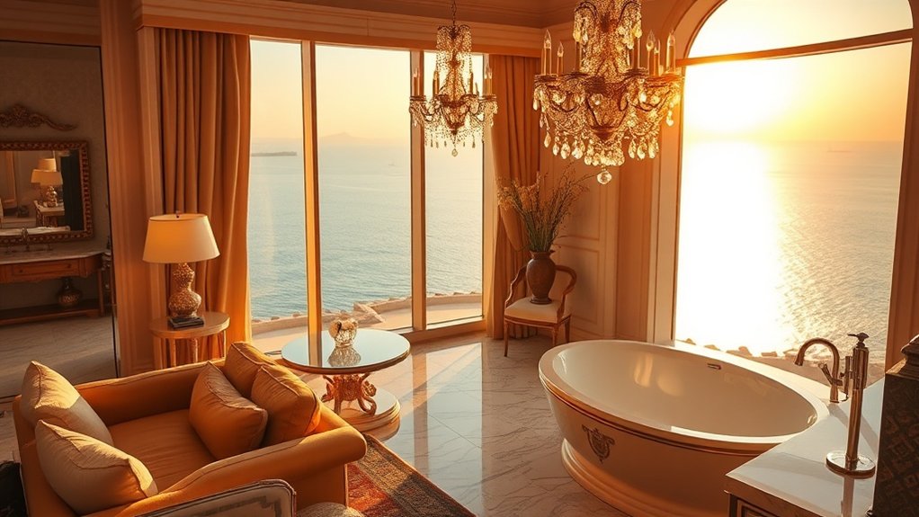 suites de luxe avec vue sur la mer