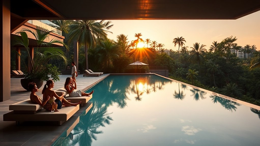 oasis urbaine avec luxe