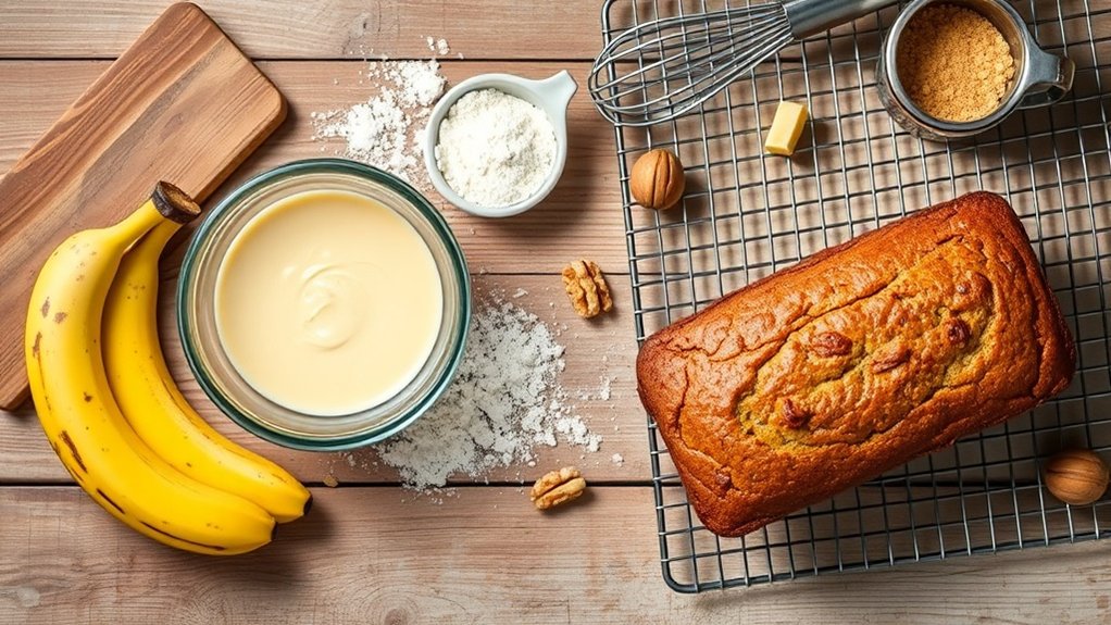 Instructions pour cuire du pain à la banane