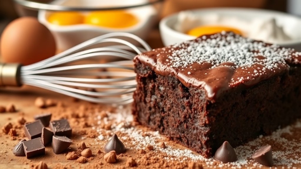 processus de cuisson de brownies parfaits