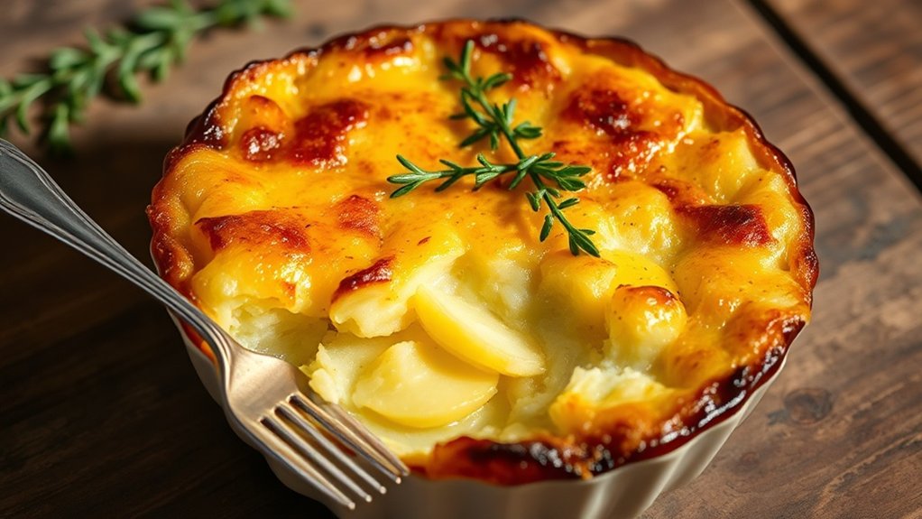 structure de recette pour gratin