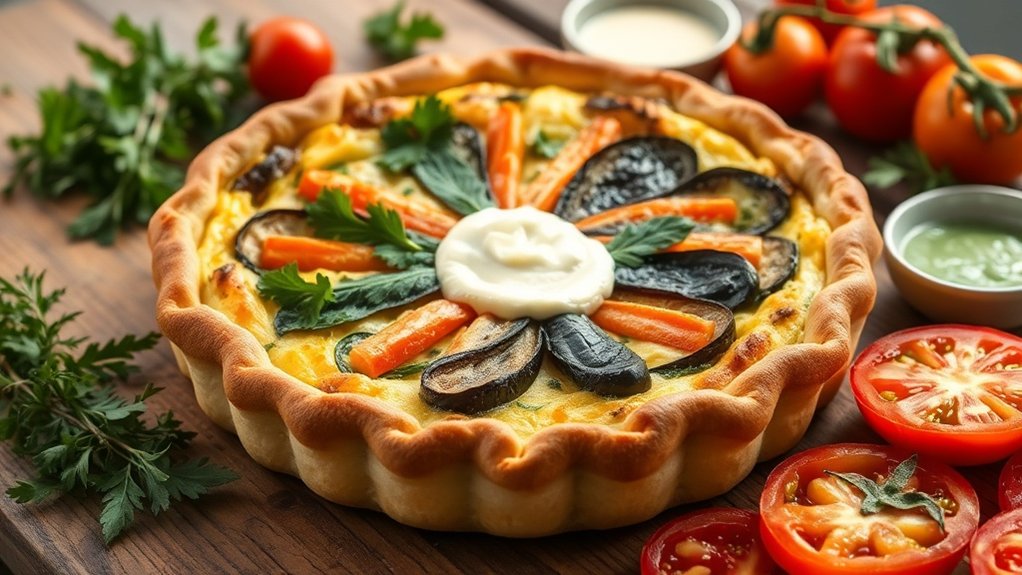 variations de quiche aux légumes de saison