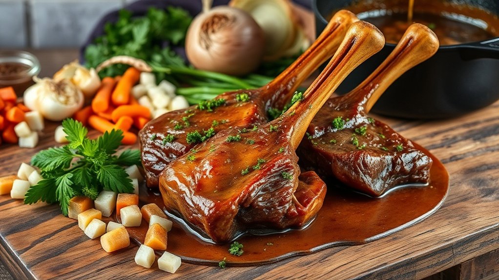 ingrédients authentiques d'osso bucco