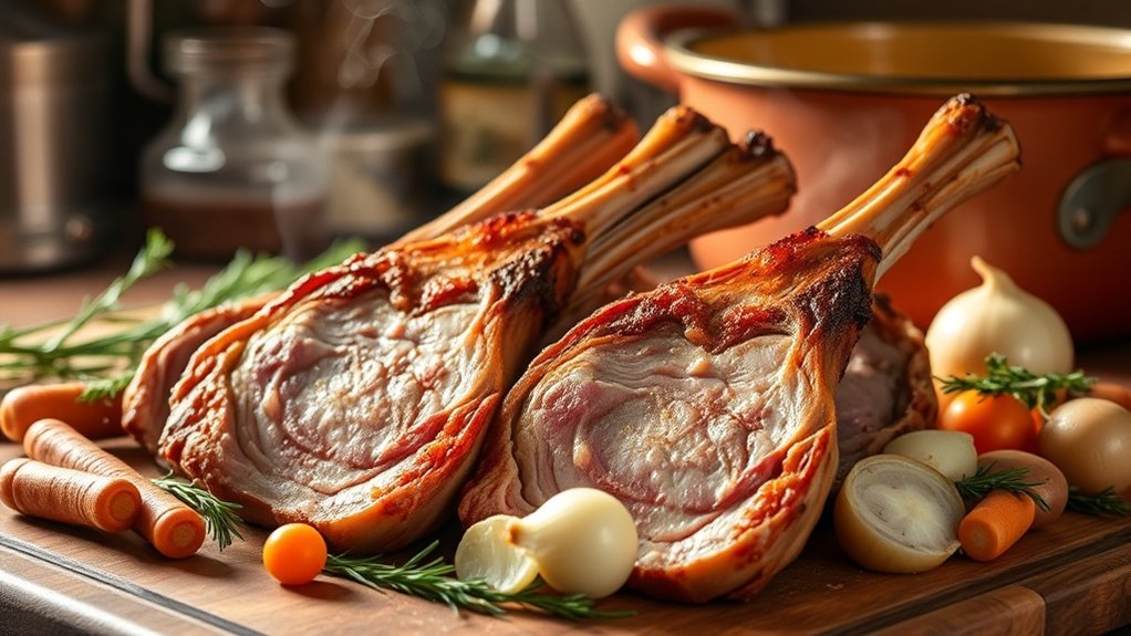 jarrets de veau brun parfaitement