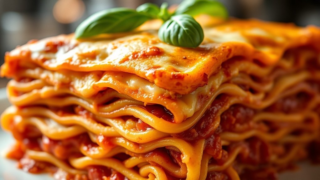 techniques de texture de lasagne parfaite