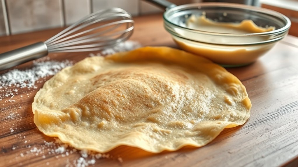 crêpes uniformément fines parfaites