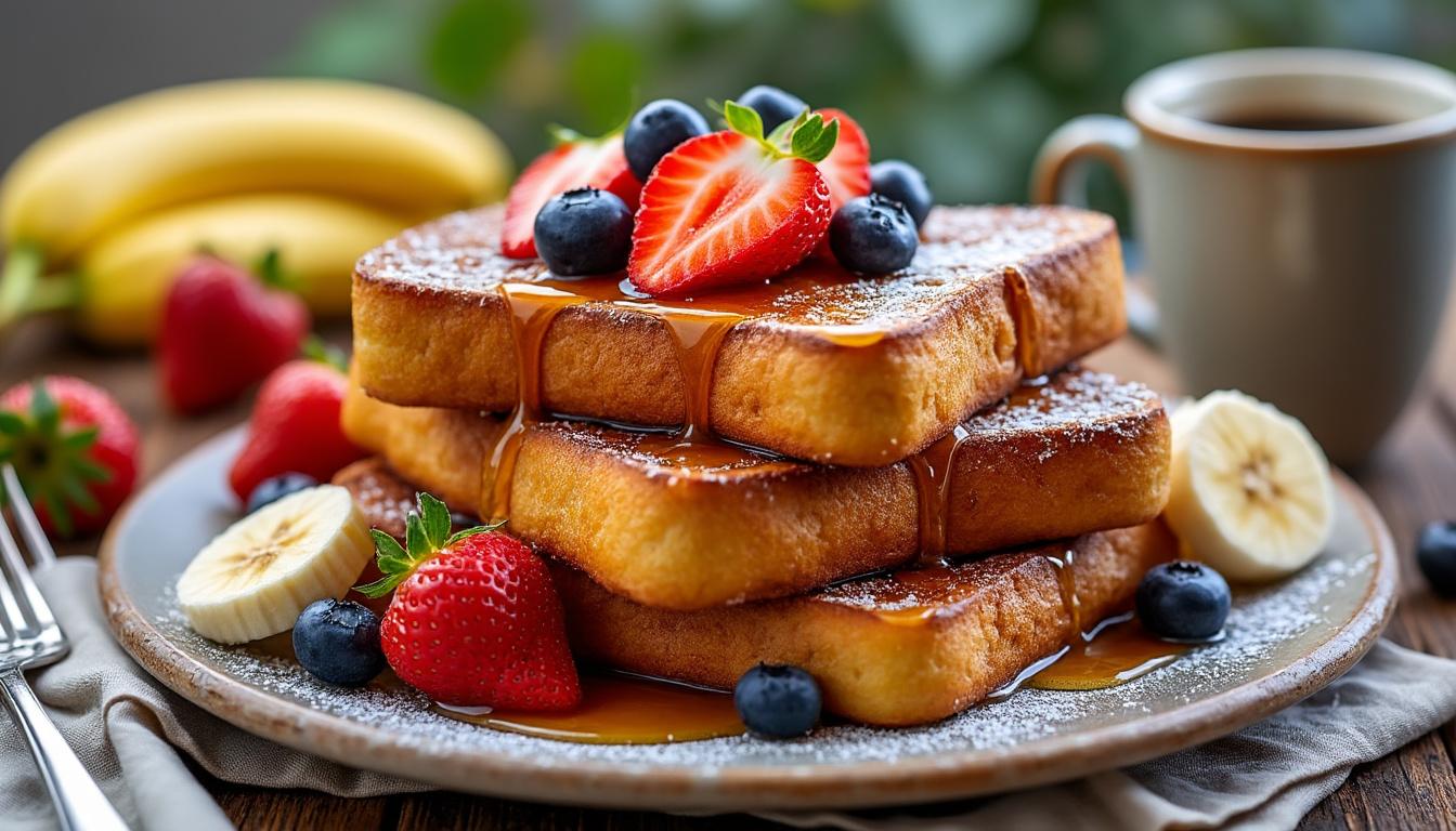 découvrez notre recette facile de pain perdu pour un petit déjeuner gourmand, rapide à préparer et délicieusement sucré, parfait pour bien commencer la journée.