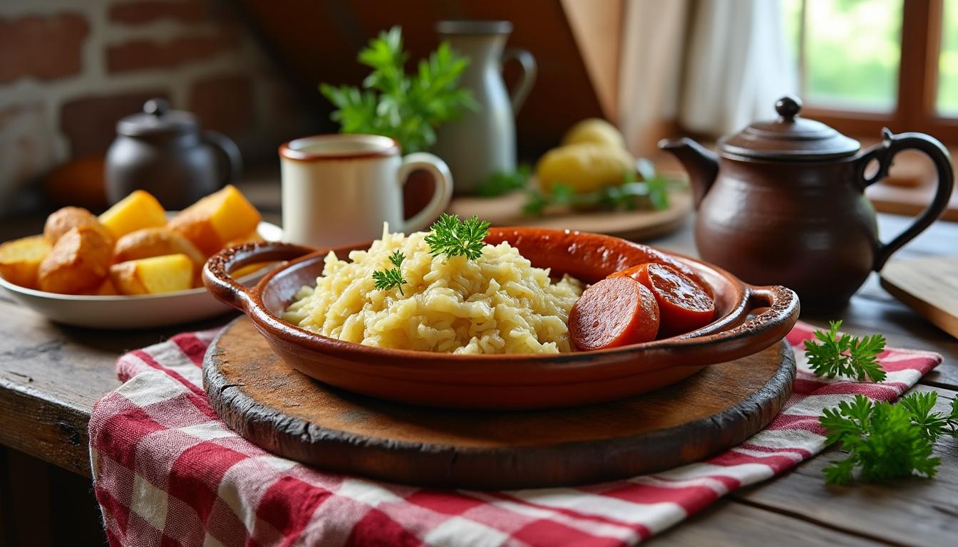 découvrez notre recette traditionnelle de choucroute pour réussir un plat savoureux, riche en saveurs et facile à préparer. suivez nos astuces pour une choucroute parfaite à chaque fois.
