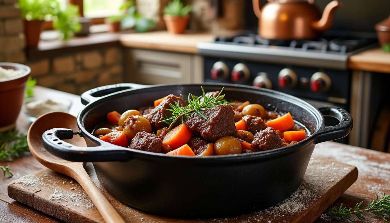 découvrez la recette classique du bœuf bourguignon pour préparer un plat traditionnel savoureux et réconfortant, parfait pour toutes les occasions.