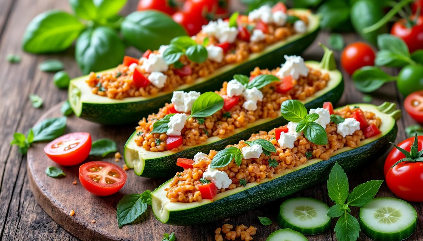 découvrez des recettes simples et savoureuses de courgettes farcies, parfaites pour un repas gourmand et facile à préparer. idées variées pour toutes les envies!